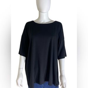 J.Jill Women’s Black Luxe Supima Elbow -Sleeve Tee. Size 2X. NWT